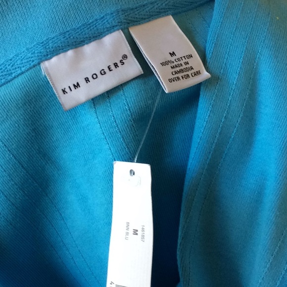 KIM ROGERS BLUE TOP SPANDEX - Picture 5 of 5